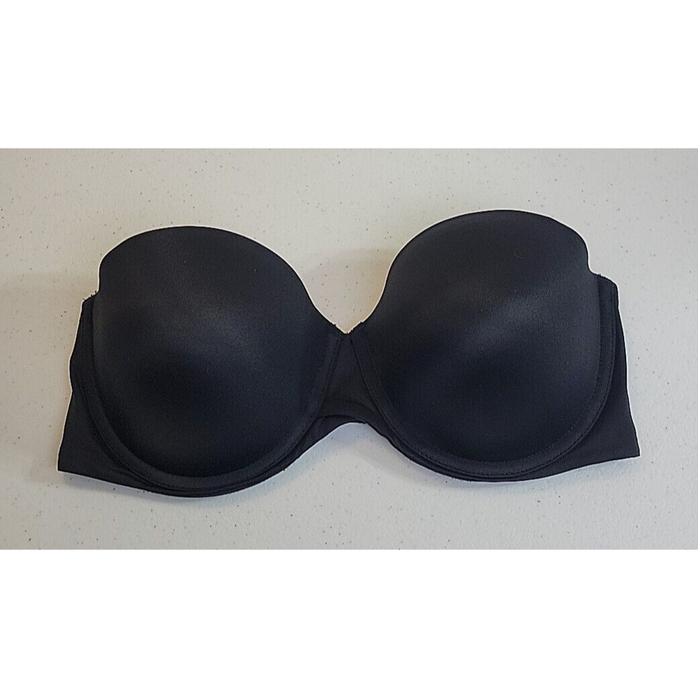 Maidenform Self Expressions Stay Put Black Strapless Underwire Bra Size 36D